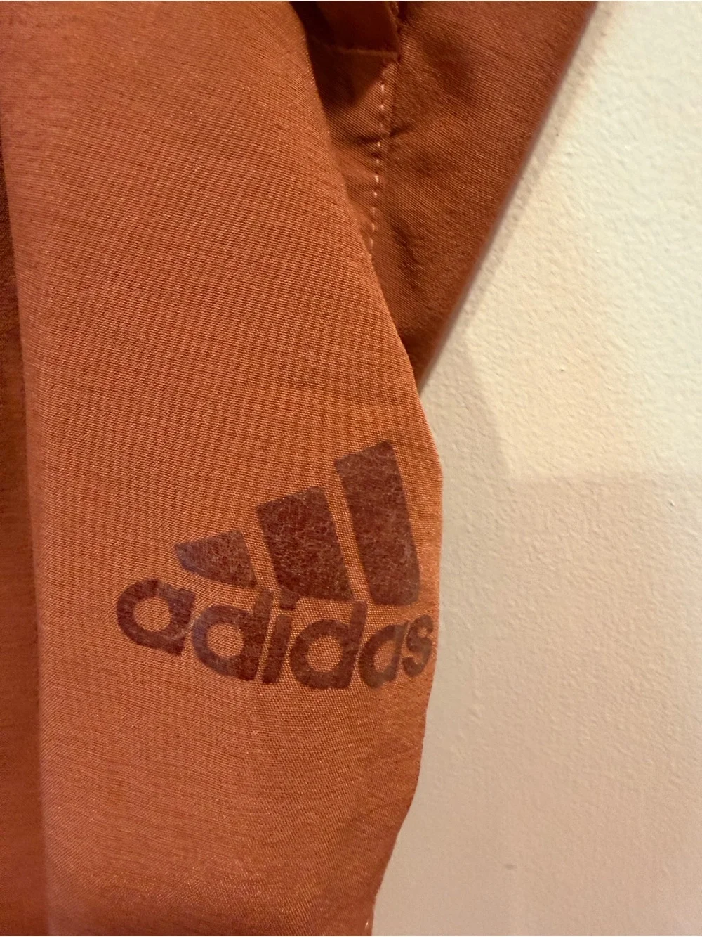Adidas aeroready Rust Orange Athletic Shorts w Black Waistband Sz XXL